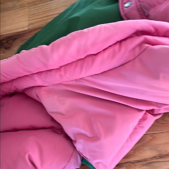 J. Crew Pink  and Green Puffer Vest - Picture 11 of 16